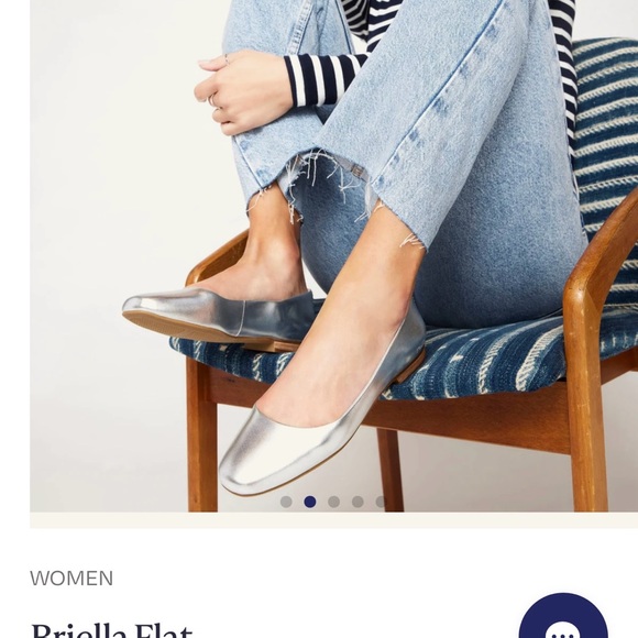Toms Briella Silver Flats - Picture 1 of 4